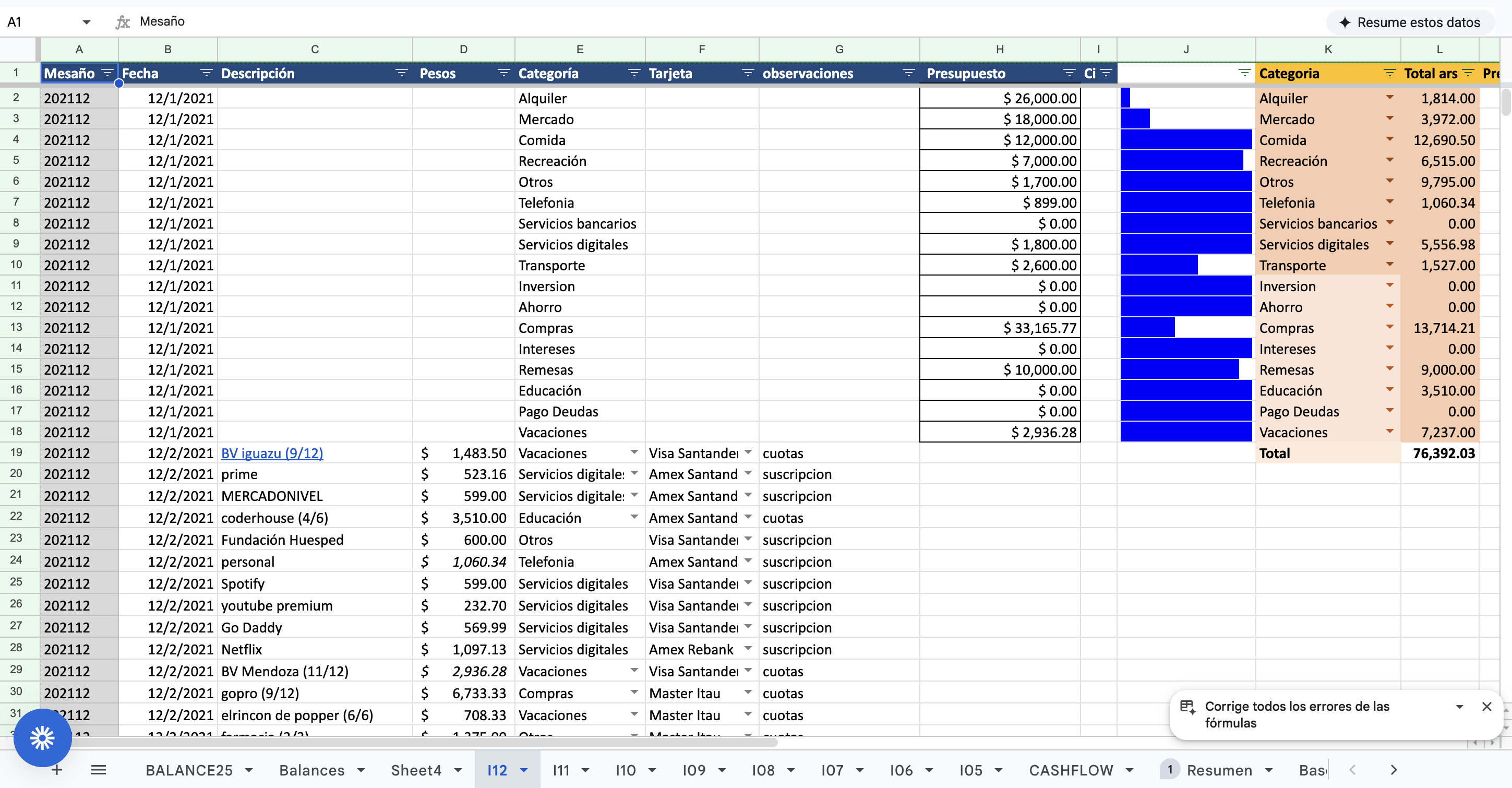 Captura del Excel · 2016